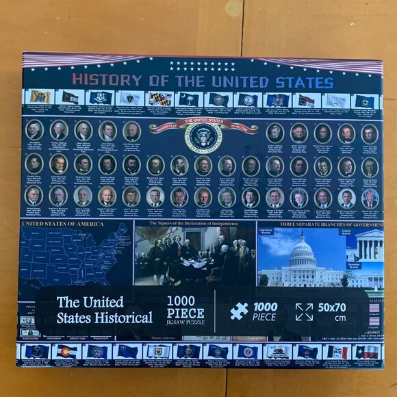 HISTORY OF THE UNITED STATES, 1000 PIECE JIGSAW PUZZLE - Picture 1 of 4